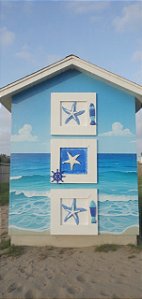 Kit 3 Quadros Náutico Praia Decorativo mini