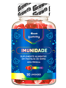 IMUNIDADE GUMMY GROWTH - MORANGO -  30 UNI