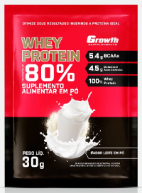 DOSE WHEY PROTEIN CONCENTRADO 80% GROWTH - LEITE EM PÓ - 30 G