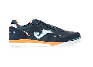 TÊNIS FUTSAL JOMA TOP-FLEX IC - AZUL MARINHO/LARANJA