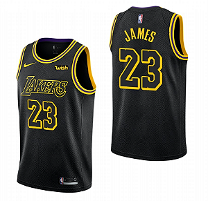 CAMISETA REGATA BASQUETE NBA - LAKERS PRETA