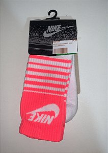 MEIA CANO LONGO NIKE - ROSA/BRANCA