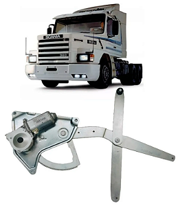 MÁQUINA VIDRO ELÉTRICA CAMINHÃO SCANIA SERIE 3 R112/R113 T112/T113 ESQUERDA C/ MOTOR ORIGINAL 24V