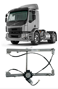 MÁQUINA VIDRO ELÉTRICA CAMINHÃO VOLVO VM 220/ 260/ 270 ESQUERDA C/ MOTOR MABUCHI 24V