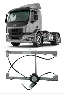 DUPLICADO - MÁQUINA VIDRO ELÉTRICA CAMINHÃO VOLVO VM 220/ 260/ 270 ESQUERDA C/ MOTOR MABUCHI 24V