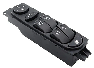 BOTÃO VIDRO ELÉTRICO MB VITO VIANO V-CLASS W639 QUADRUPLO 1 PLUG DIANTEIRO ESQUERDO