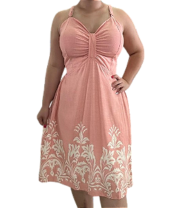Vestido Curto Plus Size Lastex Alça Regulável