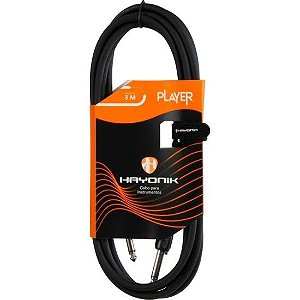 Cabo Para Instrumento Injetado Hayonik Player P10 3m Preto