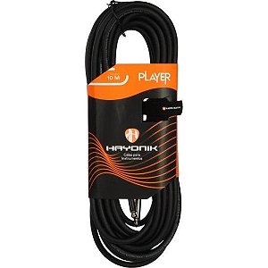 Cabo Para Instrumento Injetado Hayonik Player P10 10m Preto