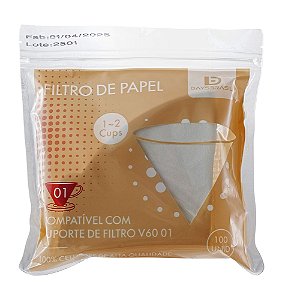Filtro de Café Cônico "V" 01 (100 Unidades) – O Segredo da Pureza no Seu Café Diário