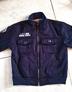 Jaqueta azul escura criança