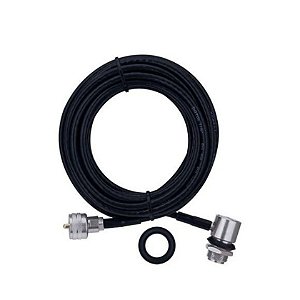 KIT CABO RADIO AQUARIO 5.5M RG58 CONECTOR UHF M/F M-802K
