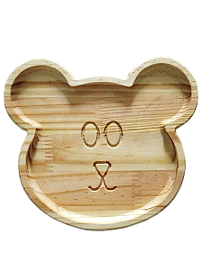 Petisqueira madeira pinus - Face Ursinho