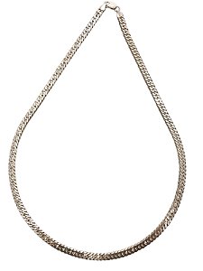 Corrente Masculina Prata 925 Grumê Elo Duplo
