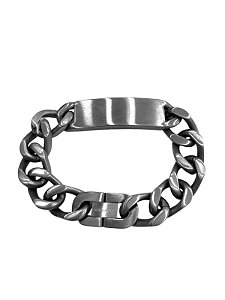 Pulseira Masculina Aço Convex - Grumê com Chapa