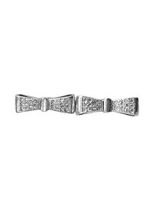 Brinco Prata 925 com Micro Pedras de Zirconia em Formato de Laço