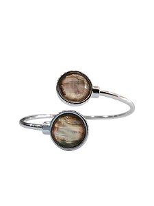 BRACELTE SEMI JOIA PEDRA NATURAL ABALONE