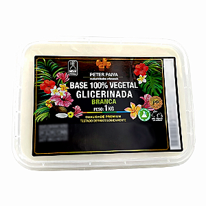 Base Branca para Sabonete Glicerinado 100% Vegetal 1kg Peter Paiva