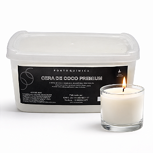Cera de Coco Premium para Velas 100% Vegetal 1kg Ponto Química