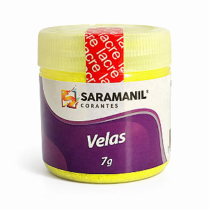 Corante em Pó para Velas Anilina 7g Amarelo Limão Fluorescente Saramanil