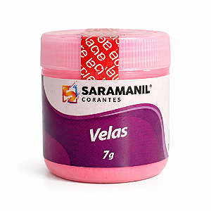 Corante em Pó para Velas Anilina 7g Rosa Bebê Saramanil