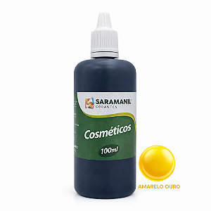 Corante Líquido Cosmético Sabonete 100ml Amarelo Ouro Saramanil