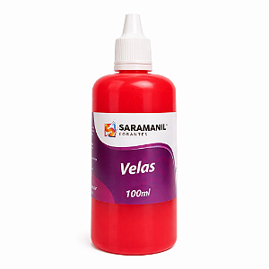 Corante Líquido para Velas 100ml Vermelho Fogo Fluorescente Saramanil