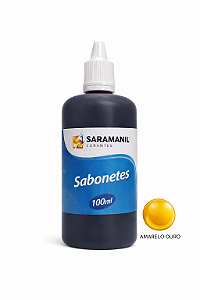 Corante Líquido Sabonete 100ml Amarelo Ouro Saramanil