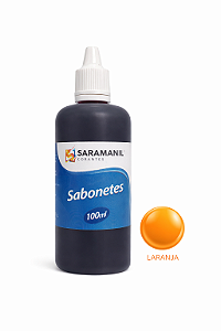 Corante Líquido Sabonete 100ml Laranja Saramanil