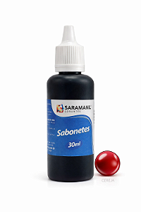 Corante Líquido Sabonete 30ml Cereja Saramanil
