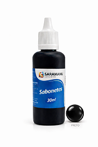 Corante Líquido Sabonete 30ml Preto Saramanil