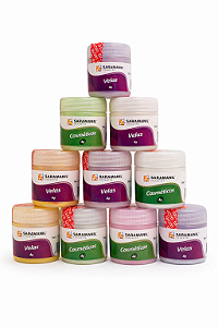 Kit 10 Mica Cintilante para Velas 4g Saramanil