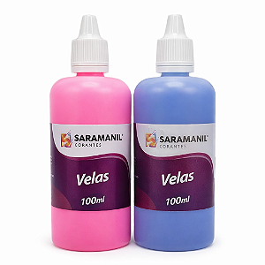 Kit 2 Corante Líquido para Velas 100ml Azul e Rosa Bebê Saramanil