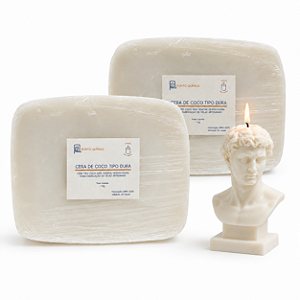 Kit 2kg Cera de Coco Dura para Velas 100% Vegetal Ponto Química