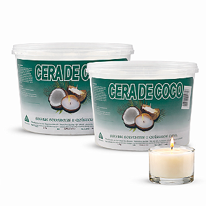 Kit 2kg Cera de Coco para Velas 100% Vegetal Solven