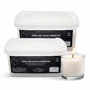 Kit 2kg Cera de Coco Premium 100% Vegetal p/ Velas Ponto Química