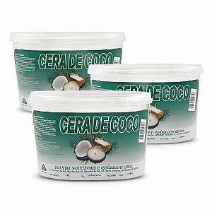 Kit 3kg Cera de Coco para Velas 100% Vegetal Solven