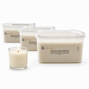 Kit 3kg Cera de Coco Premium 100% Vegetal p/ Velas Ponto Química
