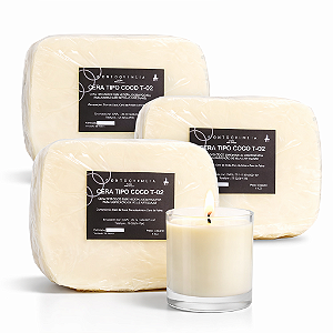 Kit 3kg Cera de Coco T02 para Velas 100% Vegetal Ponto Química