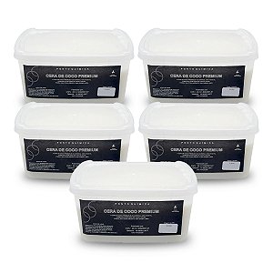Kit 5kg Cera de Coco Premium 100% Vegetal  p/ Velas Ponto Química