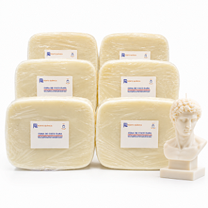Kit 6kg Cera de Coco Dura para Velas 100% Vegetal Ponto Química