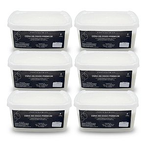 Kit 6kg Cera de Coco Premium 100% Vegetal  p/ Velas Ponto Química