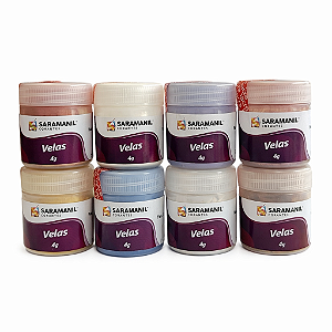 Kit 8 Mica Cintilante para Velas 4g Saramanil