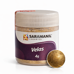 Mica Cintilante Ouro Velho para Velas 4g Saramanil