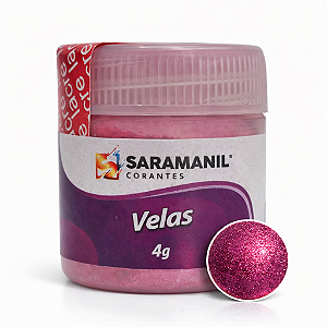 Mica Cintilante Rosa Escuro para Velas 4g Saramanil