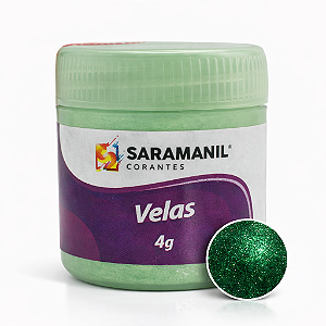 Mica Cintilante Verde Escuro para Velas 4g Saramanil