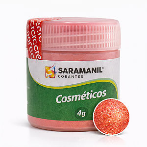 Mica Colorida para Velas e Cosméticos 4g Coral Saramanil
