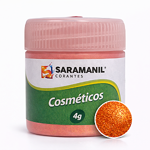 Mica Colorida para Velas e Cosméticos 4g Laranja Saramanil