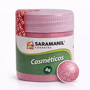 Mica Colorida para Velas e Cosméticos 4g Rose Saramanil