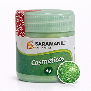 Mica Colorida para Velas e Cosméticos 4g Verde Saramanil